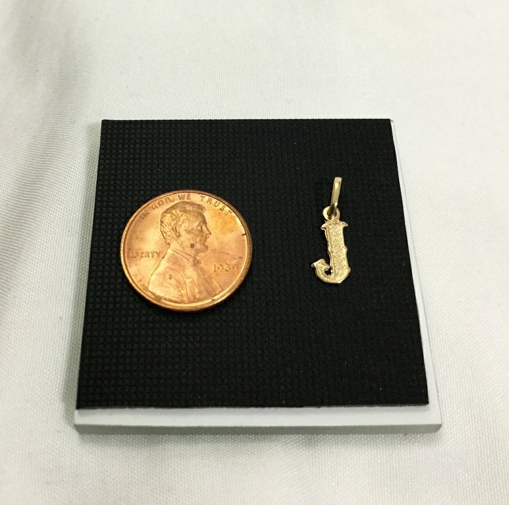 Solid 18k Initial Pendant - image 5